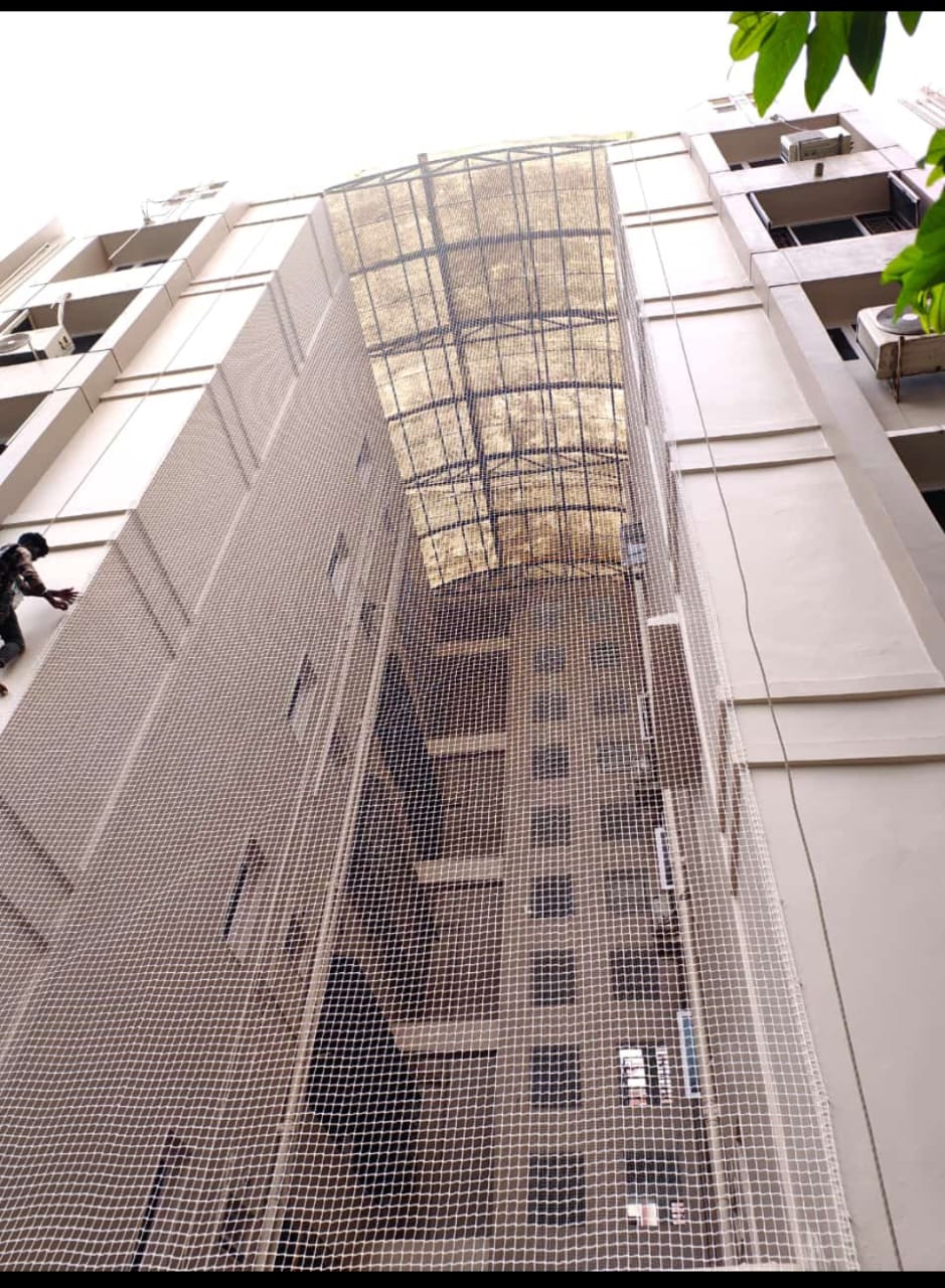 Duct Area Safety Net installed in a Bengaluru home